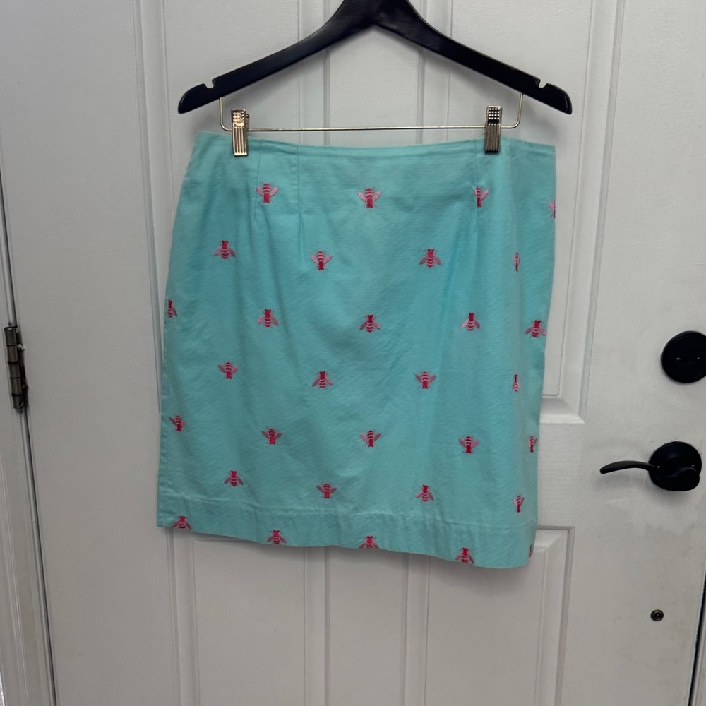Lilly Pulitzer Turquoise Skirt with Pink Details